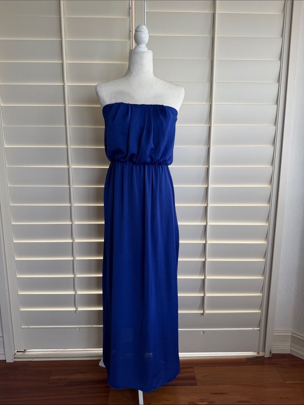 City Triangles Strapless Royal Blue Maxi Dress M